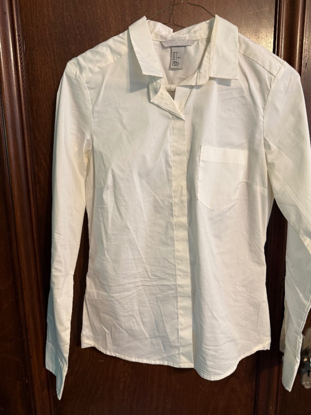 Classic white button down dress shirt